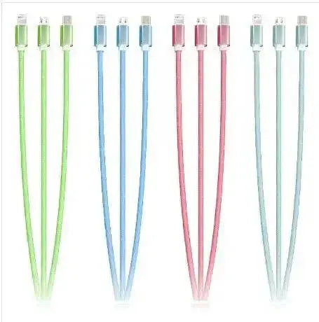 Triple USB Glowing Charging Cable for iPhone-2