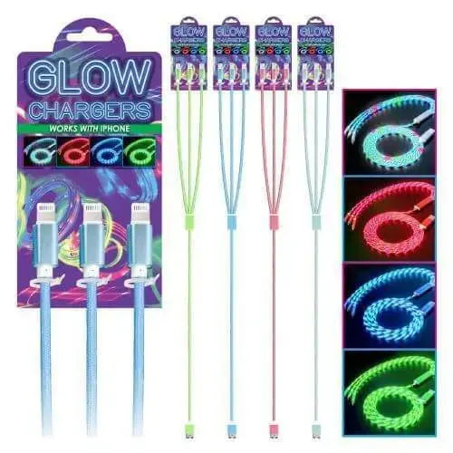 Triple USB Glowing Charging Cable for iPhone-0