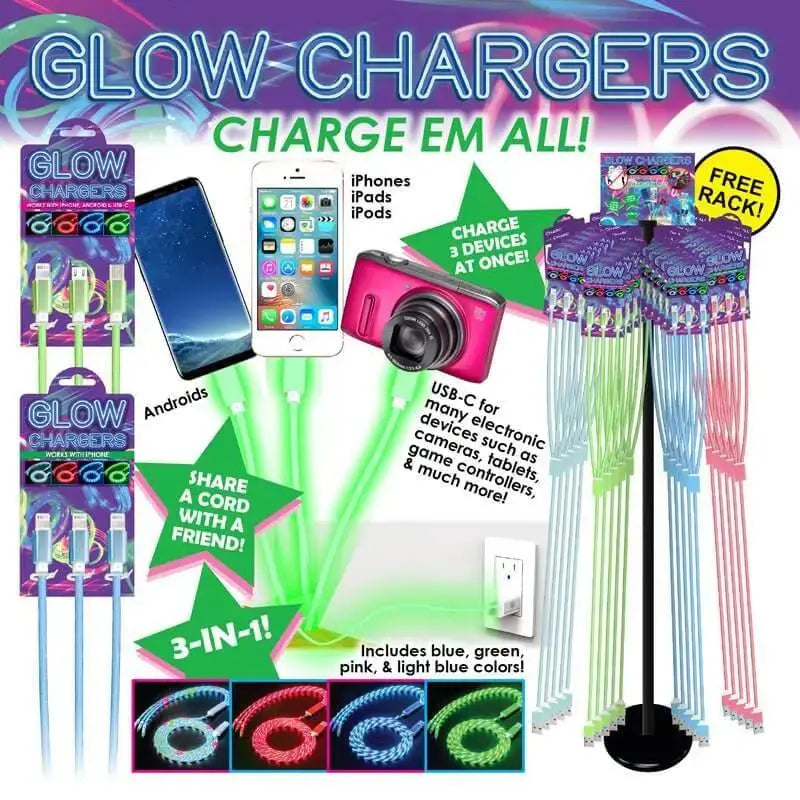 Triple USB Glowing Charging Cable for iPhone-3